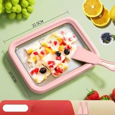 도랑가게 철판아이스크림판 아이스크림 아이스크림팬, 304 스테인리스 스틸 [핑크], 기본 색상