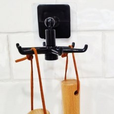 주방수납걸이 블랙 360도 회전 다용도 수납걸이 pre+7713Cw