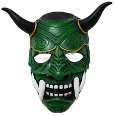 인형탈 가면 무서운, 1개, 그린 라텍스 베나이