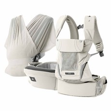 POGNAE MAX 嬰兒揹帶 多功能透氣舒適款 人體工學設計, 珍珠白