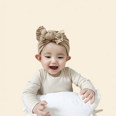 [디어딜리] 뽀숑터번 신생아 아기모자 보넷 여 유아 헤어밴드