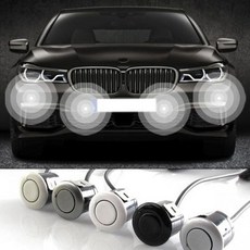 12v용 순정형 전방경보기 4구센서 매립형 전방감지기 룸미러모니터 네비게이션 후방카메라모니터, 다크그레이