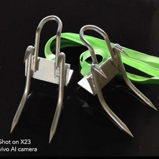 승족기 승목기 발톱 아이젠 잣나무 나무타는신발 4구 세트 나무 오르기 타기 벌집제거, D.45스틸클라이밍트리(스트랩)