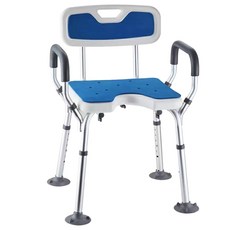 LADUTA 防滑可折疊洗澡椅 帶扶手靠背 鋁合金浴室凳, 1個