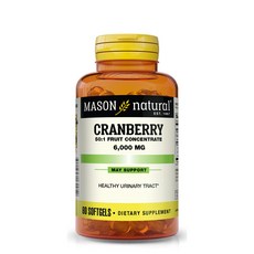 MASON natural 蔓越莓軟膠囊 6000mg, 60顆, 1罐