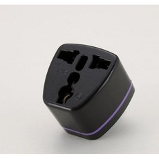 兩扁美規轉換插頭，旅行轉接頭，不具變壓功能, 1個, 轉換插頭-黑色(單個)