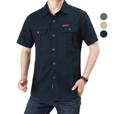 지스터프 남성 여름 반팔 남방 아웃도어 포켓 셔츠