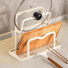 우이지아 냄비뚜껑 국자조리도구 받침대, 화이트2단, 1개