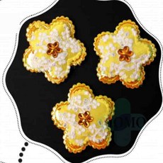 모모 오팔자수꽃장식 노랑