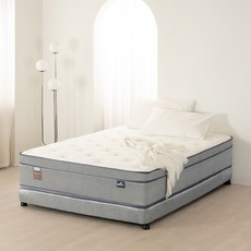 동서가구 그레이 이중봉합 텐션업 일체형토퍼 투매트리스 침대 Q DF922791, 510mm, 라이트그레이