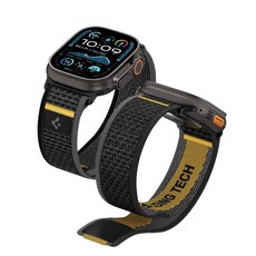 Spigen Athlex Air 運動尼龍錶帶 輕巧透氣舒適 適用於Apple Watch, 黑色, 1個