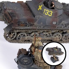 아카데미 독일 1호 전차 역사적 모델 미니어쳐 모형 조립 독일 전차 군용차 프라모델 1 35 스케일 취미 피규어 포함