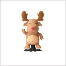 Bone 蹦克 角色破風手 單車裝飾擺件 自行車配件 Garmin底座擺件 綁帶款, 麋鹿先生,Garmin款, 1個