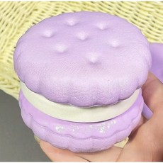[샌드 쿠키 비스킷 말랑이 스퀴시] 쫀득 폭신 촉감 힐링 스트레스해소 피젯토이 데스크토이, 1개, 블루베리
