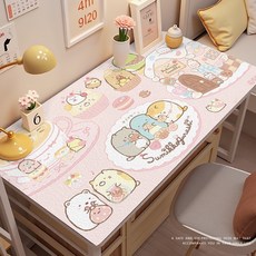 可爱ins风角落生物防水防油防尘动漫学生环保写字台垫, 1個, ZDM皮革-EY253(1),20*30CM【小垫子福利款】