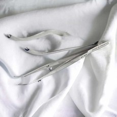 커브형 하프 핀셋 아이리스 티슈 포셉 의료용집게 정밀핀셋 의료용가위 의료용포셉, 기본, 기본, 1개
