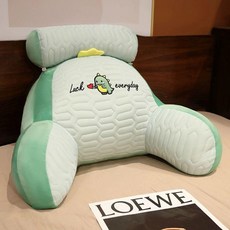 침대용 대형 허리 쿠션 쿠션커버 대형쿠션 등쿠션 침대쿠션 헤드쿠션 쇼파쿠션 롱쿠션 소파쿠션, 대형 70x50x25cm, 작은 공룡 아이스 실크 라텍스 소재