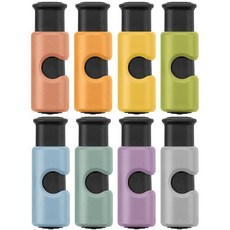 미스터펜 Mr. Pen - Squeeze and Lock 브레드 백 클립 6.1cm(2.4인치) 8팩 멀티컬러 스퀴즈 락 클립 빵 간식 커피 식품 보관을 위한 재사, 8 Pack, Earthy Colors