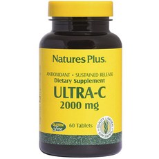 Natures Plus 無麩質Ultra-C錠 2000mg, 1個, 60 件
