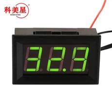 50PCS 12v 전자 디지털 디스플레이 온도계 수조 냉장고 게이지, 01 12v Green Display