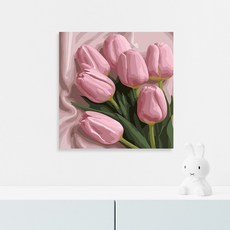 플레이어바웃 DIY 튤립 꽃송이 명화그리기 세트 유화 20 x 20cm, 튤립 꽃송이 (PL00003), 1개