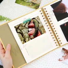 초음파사진 다이어리 선물용 기록앨범 산모수첩 태교일기 임신일기장, 옐로우
