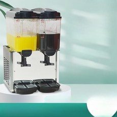 슬러시 기계 2구 빙수기 업소용 음료기 주스 스무디, 더블 탱크 36L 냉각 1 온 1, 기본 색상