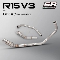 풀 시스템 배기 오토바이 프론트 파이프 개조 슬라이딩 슬리브 적합, 1. TYPE A, 기본