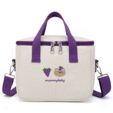 아가토스 보냉백 분유 이유식 피크닉 방수가방, 1개, 퍼플