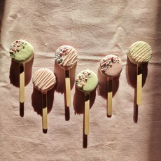 아이솜씨 발렌타인데이 오레오팝 만들기 키트 어린이집 선물 답례품 졸업식 요리키트, 핑크 초콜릿+화이트 초코펜, 1개