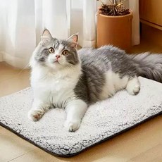 강아지 온열매트 고양이 보온 발열매트-02 PE, S사이즈_브라운