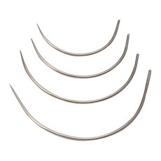 곡선 바늘 4개 C형 직조 바늘 카펫 가죽 캔버스 수리 홈 침실 기숙사 소파 커버 제작, 은