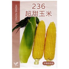 興農牌 236超甜玉米種子 每包約4公克(約30粒) 根莖類種子 彩色原包裝 家庭園藝, 1個