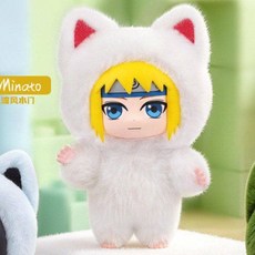 EAKI 나루토질풍전 키링 캣 코스튬 고양이 인형 랜덤박스 선택가능 12종, 1개, 미나토