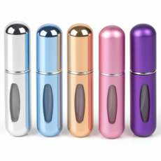 포틀리 휴대용 향수공병 5종 세트, 1개, 핑크+골드+블루+실버+퍼플