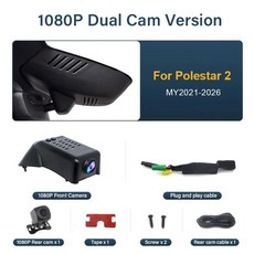 폴스타 대시캠 플러그 앤 플레이 차량용 카메라 비디오 레코더, 4. 1K Dual Cam, B. With 32G TF Card