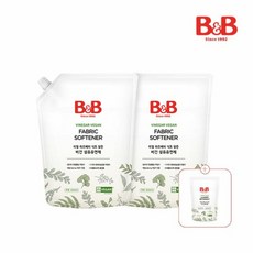 비앤비 증정 유아 비건 섬유유연제 리필형 1500ml 2개 (+800ml 증정)