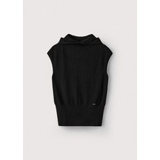 UMARMUNG Ultra fine merino wholegarment hooded vest_Black