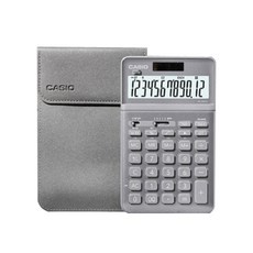 카시오 JW-200 SC 파스텔톤 계산기 (전용케이스 포함), 1개, 그레이