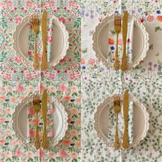 오릴리 파티 플라워 접대용 냅킨 17탄, 1세트, 40개입, 시크릿 가든+베리 믹스 33cm