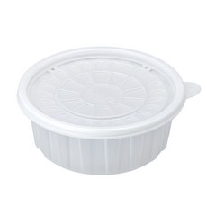 [일용상회]신형 미니 탕용기 JH 158파이 소 650ml 200세트 PP 반투명 삼계탕용기, 1개