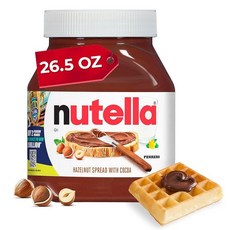 Nutella 초콜릿 헤이즐넛 스프레드 팬케이크용 완벽한 토핑 751.3g(26.5온스), 1개, 751.3g