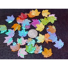 綺綺愛編織 金光珠片 梅花珠片 楓葉亮片 服裝輔料 手縫亮片 包裝飾, 1個, 3號-15公克
