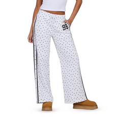 Forever 21 AOP 및 그래픽이 있는 여성용 와이드 레그 조거 헤더 그레이. XS