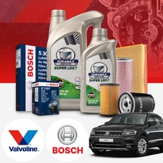 폭스바겐 티구안(더뉴)(18~) 2.0TDI DFG 디젤 발보린 LDX7 5W30 엔진오일 필터 패키지