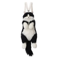 呆萌仿真貓咪雙肩包，仿真動物造型圍兜，禮袋裝，送女生閨蜜生日禮物