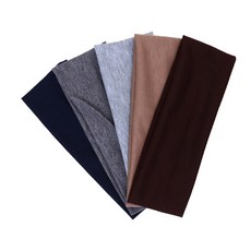 5pcs 스포츠 흡수 머리띠 여성 요가 러닝 운동 넓은 신축성 헤어밴드 헤어웨어