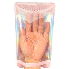 재밀봉 가능한 홀로그램 백 50개 대형 플라스틱 포장 파우치 캔디 샘플 백 투명 냄새 방지 지퍼락 백 화장품 포장 소규모 비즈니스용 14 x 24.4cm5.5 x 9.