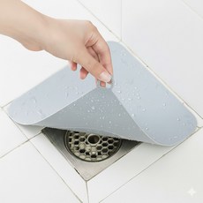 코지톡 두꺼운 실리콘 화장실 배수구 덮개 냄새차단 커버 대형 2p, 그레이