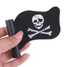 자동차 안테나 볼 블랙 졸리 해적 깃발 자동차 안테나 펜 토퍼 에어리얼 볼 장식 자동차 외부용품, 01 one size